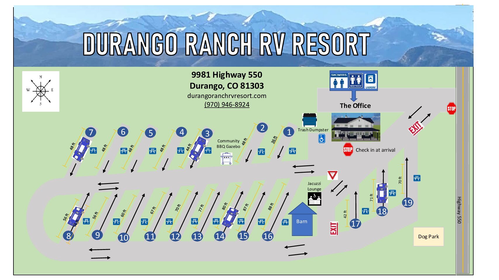 Durango Rv Park Map Durango Rv Park Home - Durango Ranch Rv Resort